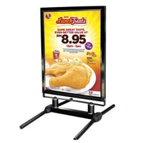 22x28 Top Loading Outdoor Wind Proof Curb Sign Stand + Leg Flexes to Withstand Strong Wind Gusts