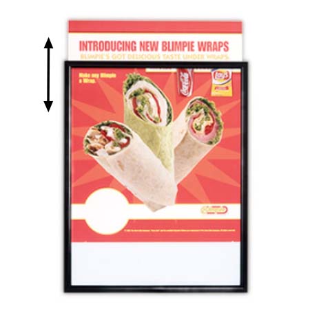 Economy 8.5 x 14 Frame with Beveled Metal Frame - Top Load or Side Load Poster Frame Sign Holder