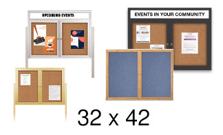 32x42 Outdoor Bulletin Boards and Indoor Cork Boards