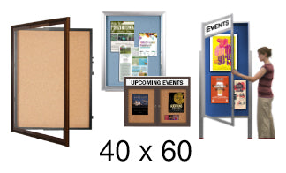 40x60 Outdoor Bulletin Boards and Indoor Cork Boards