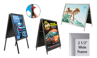 A Frame Sidewalk Signs | 2 1-2 Wide Snap Frame