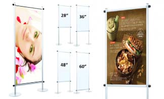 Adjustable & Telescopic Large Graphic Poster Banner Stands