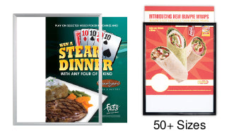 Beveled Slide-In Sign Frames & Poster Display Frames