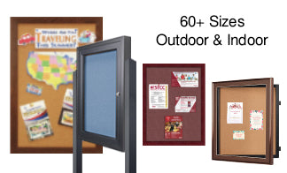 Pedestal Enclosed Outdoor Display Cases 8.5x11, 11x17, 18x24, 22x28 –  SwingFrames4Sale