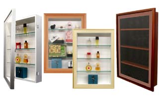 Display Case Swingframes with Shelves