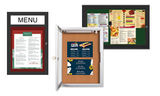 Interior Menu Displays with Radius Safety Edge – Displays4Sale
