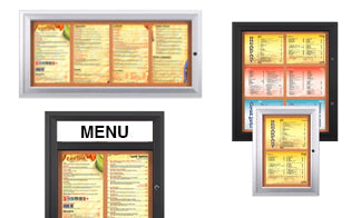 Enclosed Indoor Menu Combination 8 1/2 x 14 Radius