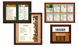 Wooden Menu Display Board - 8.5x11 Menus