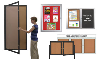 Outdoor Enclosed Lockable Bulletin Boards