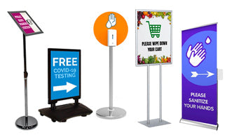 Health Crisis Sign Stands | Indoor and Outdoor Displays