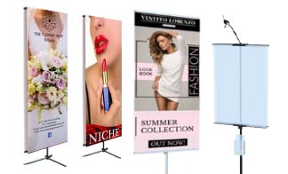 Hook and Loop Portable Banner Stand