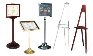 Hotel Easel Sign Stand and Menu Display Stands