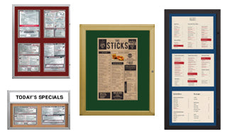 Indoor Rounded Corner Menu Display Board - 8.5x11 Menus