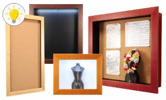 LED Lighted - Designer Shadow Boxes (Wide Wood)