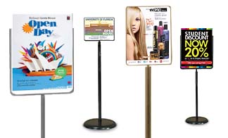 Pedestal Restaurant Menu Sign Holder Stand Displays 4 Menus 8.5x11 –  PosterDisplays4Sale