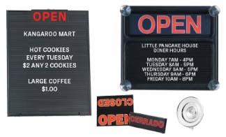 Open/Closed Letterboards