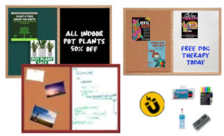 Open Face Combo Boards | Cork Boards & Magnetic Dry Erase Boards (WOOD FRAMED) | 30+ Sizes