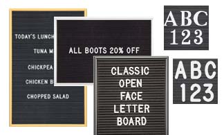 Open Face Classic Metal Framed Vinyl Letterboards