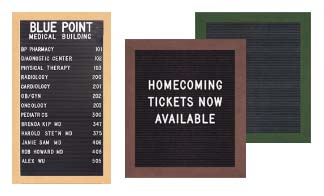 Open Face Classic Wood 361 Framed Vinyl Letterboards