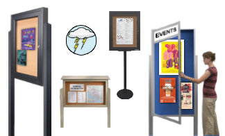 Outdoor Enclosed Bulletin Board with Posts | Outdoor Cork Board Stands | Freestanding Bulletin Board | Bulletin Board Stands | Outdoor Poster Case with Legs | Outdoor Cork Display Stands | Cork Bulletin Board with Post | Sign Stand Bulletin Board 