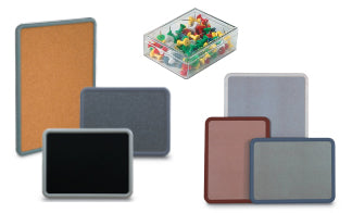 Plastic Framed Cork Boards with Rounded Radius Corners