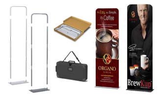 Pull Over Portable Banner Stand Displays
