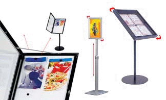 Dynamic Displays: Buy Rotating Poster Frames on Pedestal Stands ...