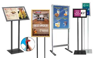 Poster Display Stands  Commercial Floor Standing Sign Holders