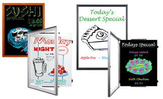 Swing-Open Dry Erase Boards & Marker Board Displays