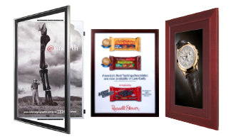 Swing Open Poster Frames & Displays | Enclosed Changeable Frames | Poster Display | Wall Sign and Poster Cases
