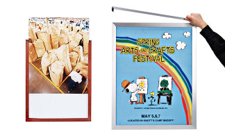 Quick Change Slot Opening Poster Frames – Displays4Sale