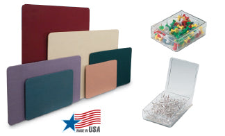 UN-FRAMED Fabric Cork Boards (40+ Bulletin Board Sizes)