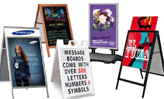 Sidewalk Signs, Chalkboard Signs, Sidewalk Easels & Wet Floor Signs