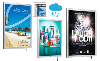 Outdoor 22x28 LED Light Box Slim Aluminum Poster Snap Frame in Silver –  LightBoxes4Sale