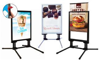 Wind Resistant Sign Holders with Spring Legs 