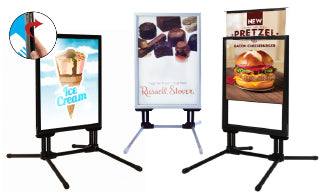 Wind Resistant Sign Holders with Spring Legs