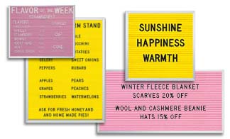 YELLOW and PINK Felt Letter Boards | Aluminum Frame