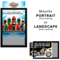 11 x 17 Black Slide-In Frame Wall Mounts in Portrait (for Top Loading) or Landscape Position (for Side Loading)