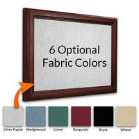 Optional Fabric Covered Cork Bulletin Boards in 6 Fabric Colors