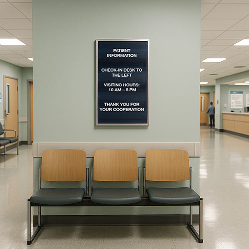 Open Face Vinyl Letter Board 12x24 Aluminum Frame