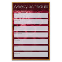 CUSTOM PRINTED IMAGE onto MAGNETIC 12x36 WHITEBOARD DRY ERASE DISPLAY BOARD | LIGHT OAK WOOD FINISH