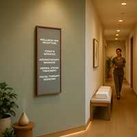 Open Face Vinyl Letter Board 12x36 Wood Frame