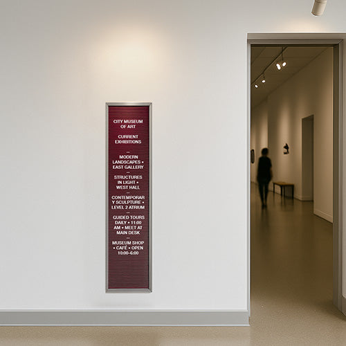 Open Face Vinyl Letter Board 12x60 Aluminum Frame