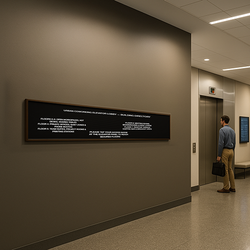 Open Face Vinyl Letter Board 96x12 Wood Frame