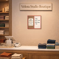 Value Line Combo Board 14x14 Wood Framed Cork Bulletin Marker Board (Open Face with Wood Trim)