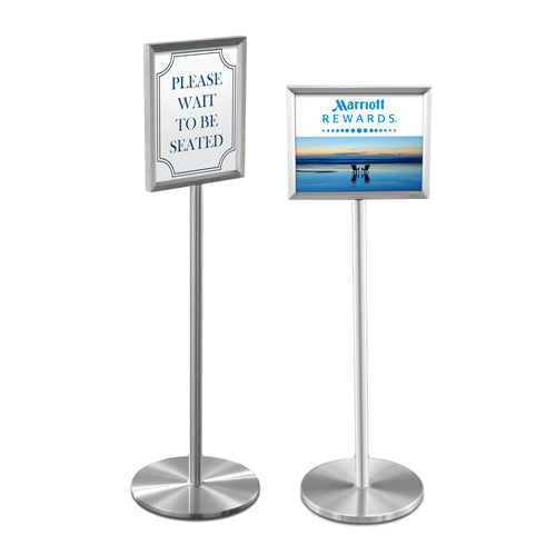 Hospitality 14x22 Sign Holder Floorstand Displays | Brass Sign Stands ...