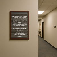 Open Face Vinyl Letter Board 14x22 Wood Frame