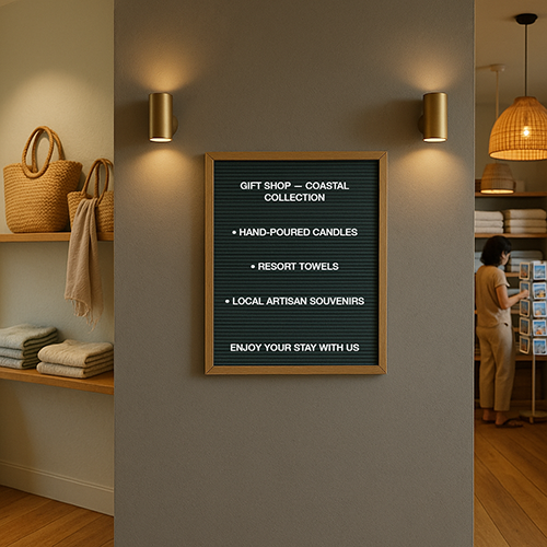 Open Face Vinyl Letter Board 15x20 Wood Frame