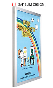 Quick Change Side Load Poster Frame 15x22 Metal Euro-Style Sign Holder Wall Mount