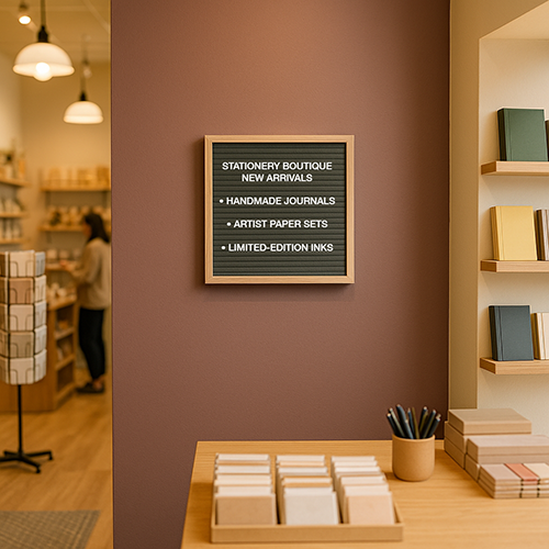 Open Face Vinyl Letter Board 16x20 Wood Frame